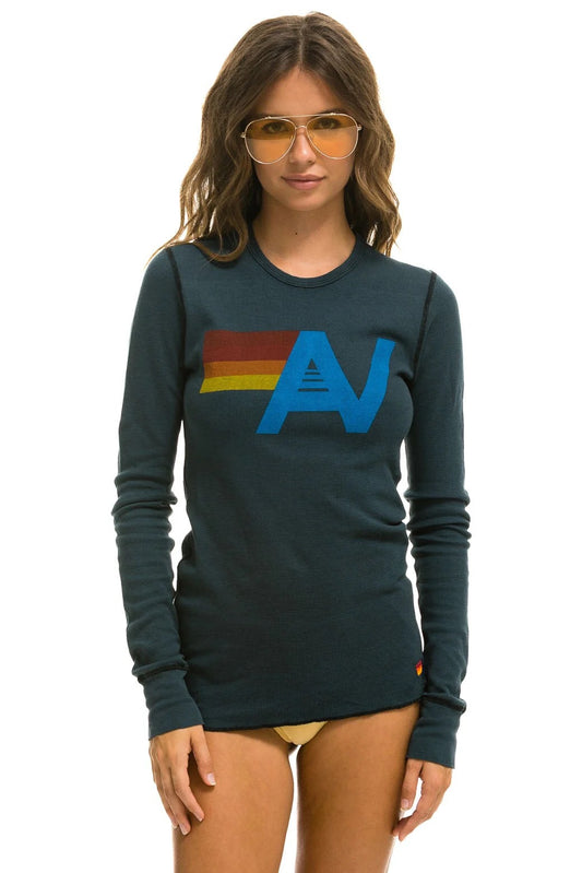 Aviator Nation unisex logo thermal long sleeve THL