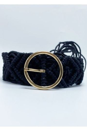 Ellison Gold Buckle Braided Belt TH-0480-6