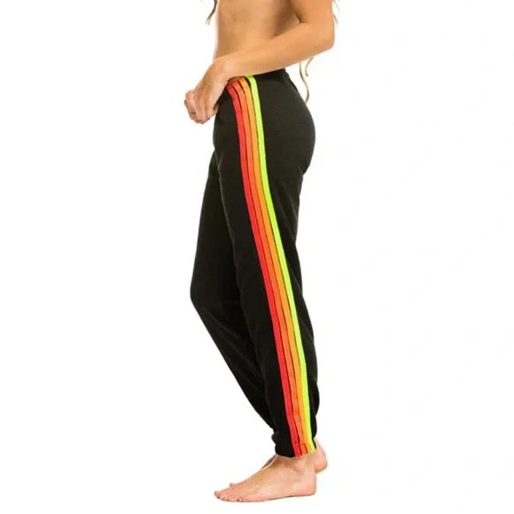 Aviator Nation 4 Stripe neon Sweatpant WSPRS4