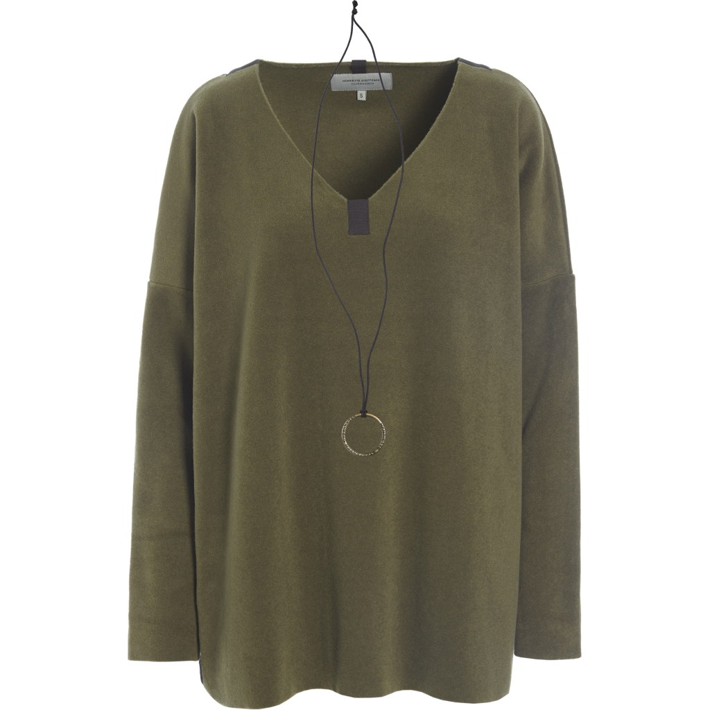 HS V-neck fleece blouse 1336