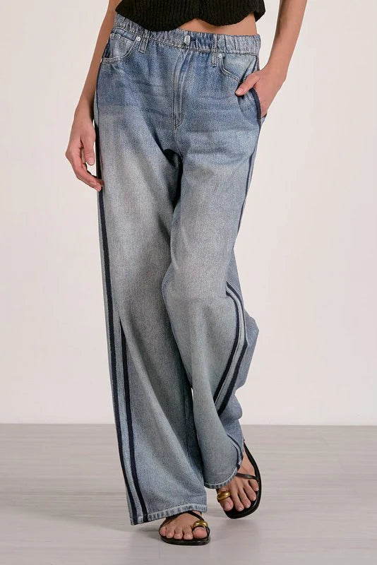 Elan Faux Denim Track Pank