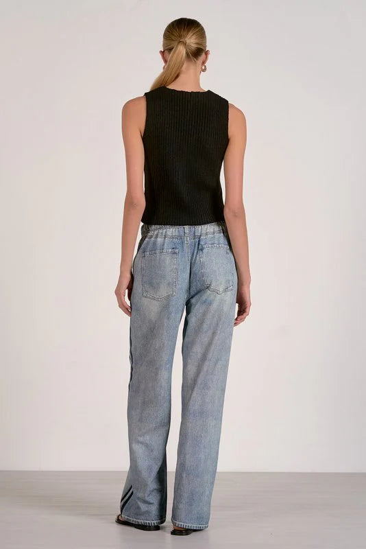 Elan Faux Denim Track Pank