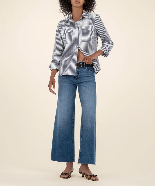 Kut Meg Hi Rise Fab Ab Wide Leg