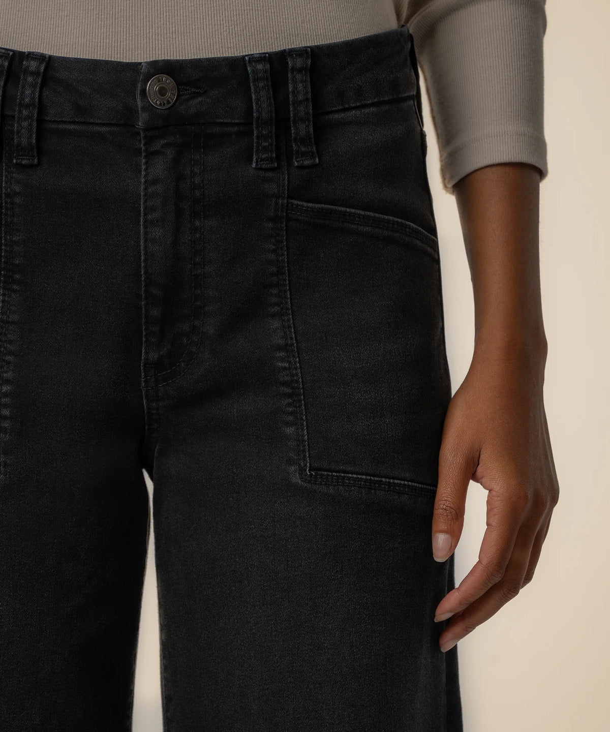 Kut High Rise Wide Leg Long Inseam Jean