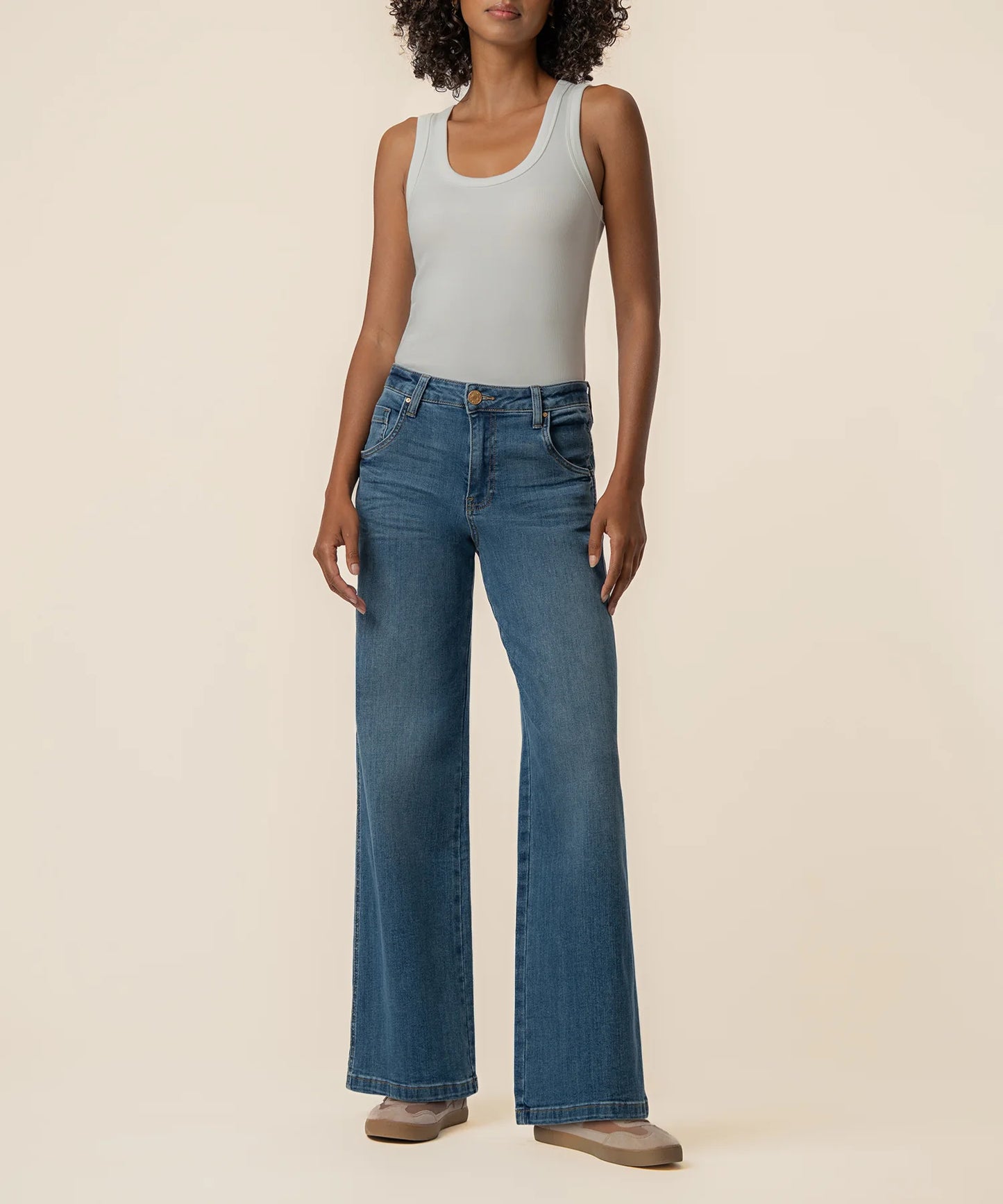 Kut High Rise Wide Leg Jean
