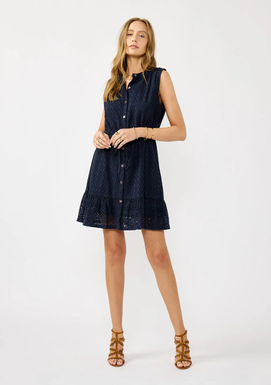 Lovestitch Eyelet Button Tank Dress