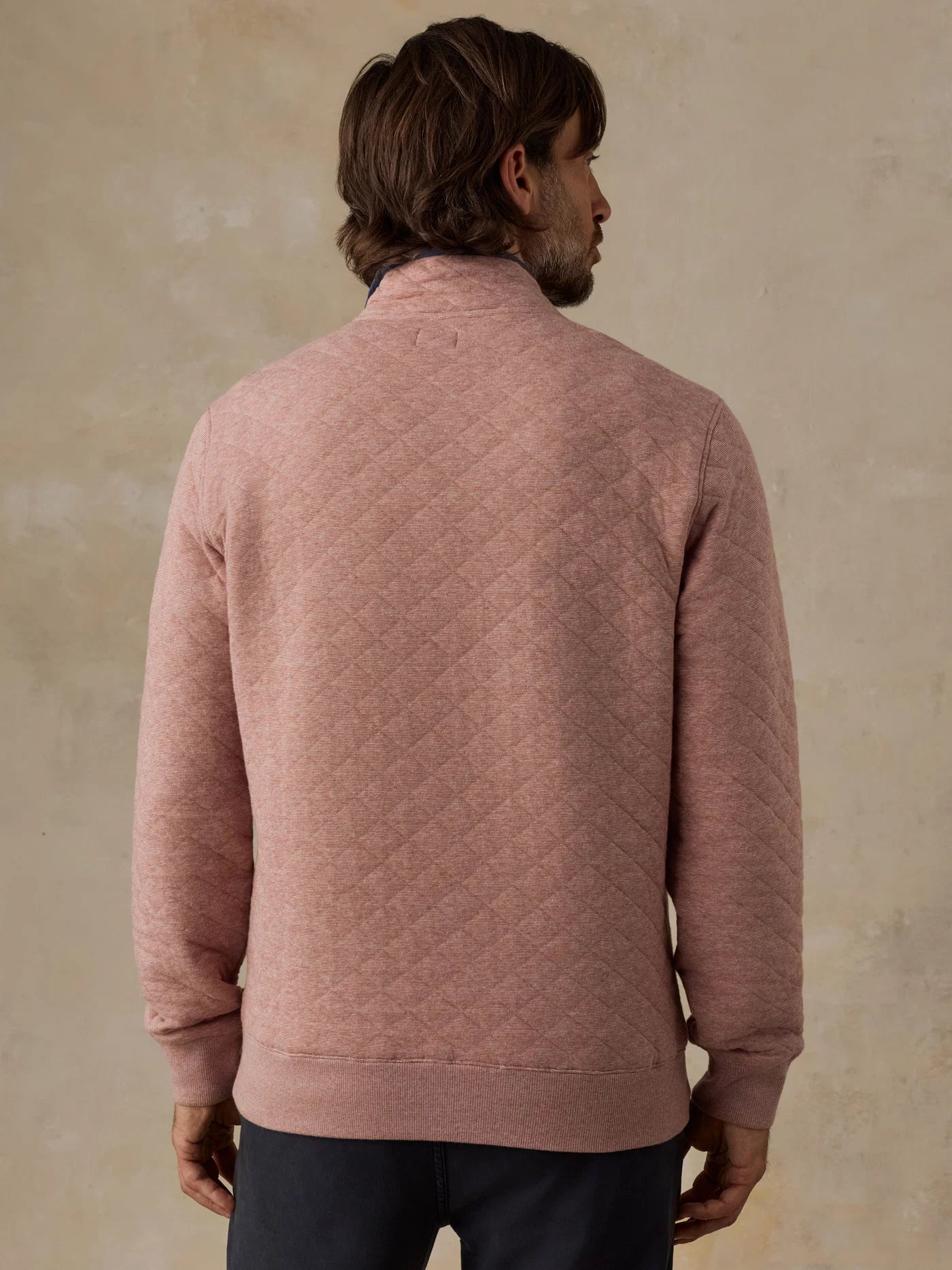 Faherty Mens Epic Quilted Fleece Pullover
