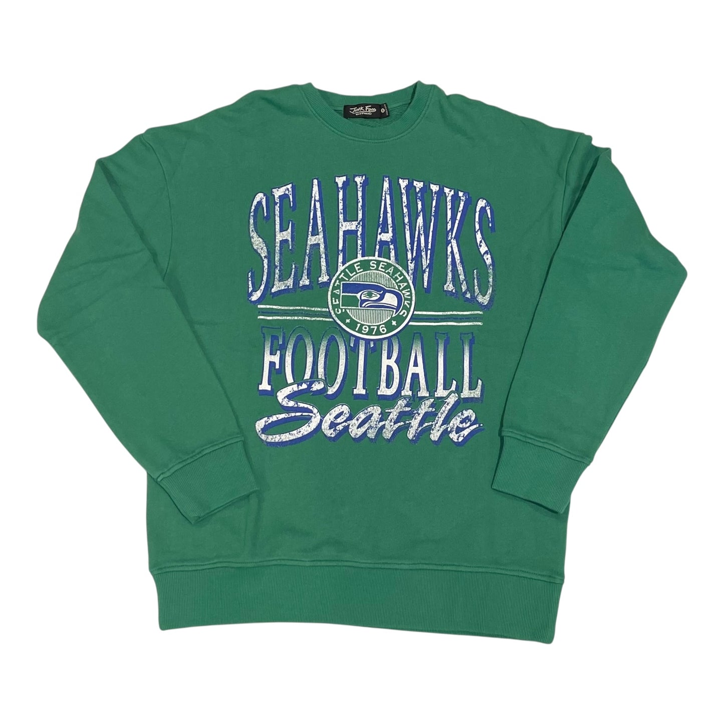 Junk Food SEAHAWKS Mens LATERAL CREW FLEECE