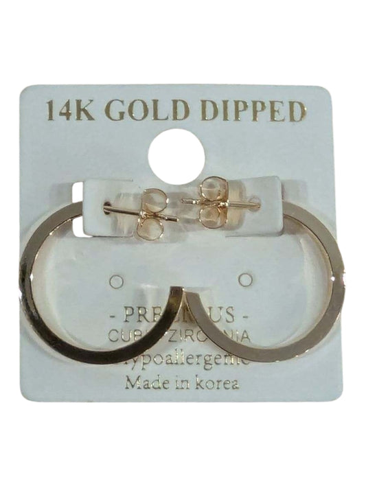 14 Gold hoop earrings