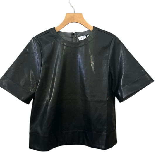 THML Short sleeve leather top