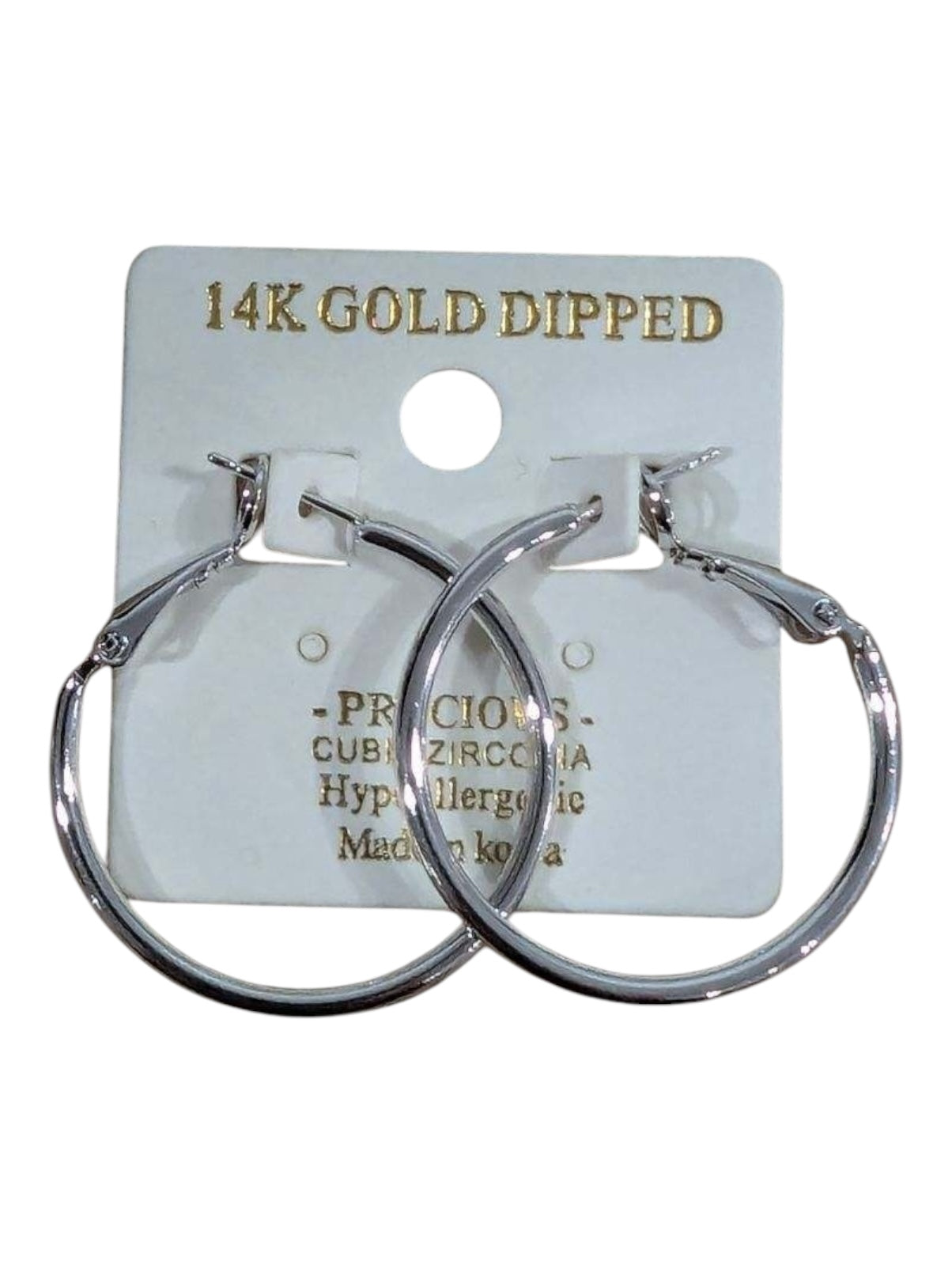 14 Gold hoop earrings