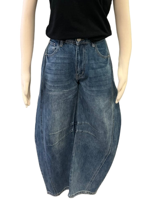 Miss Love Mid Rise Barrel Jeans P70201