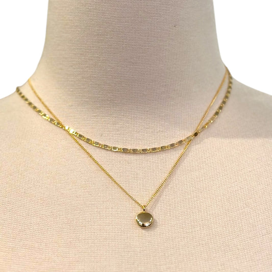 Sodajo Double Chain Locket Necklace