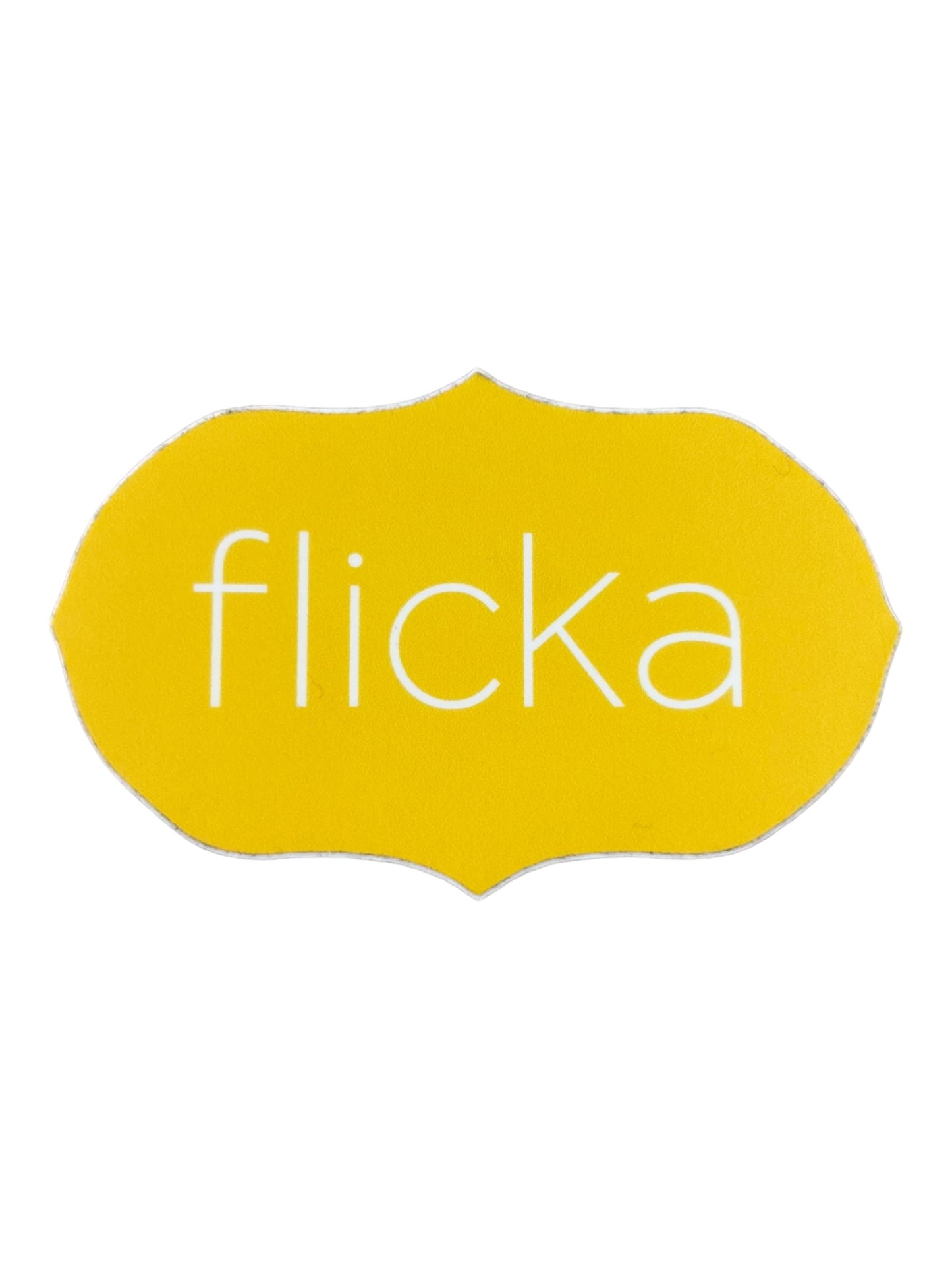 flicka yellow sticker