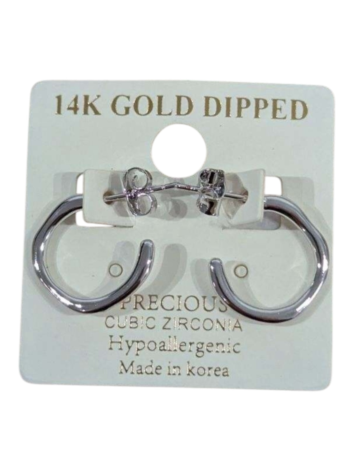 14K Gold Dipped Rhodium Earrings