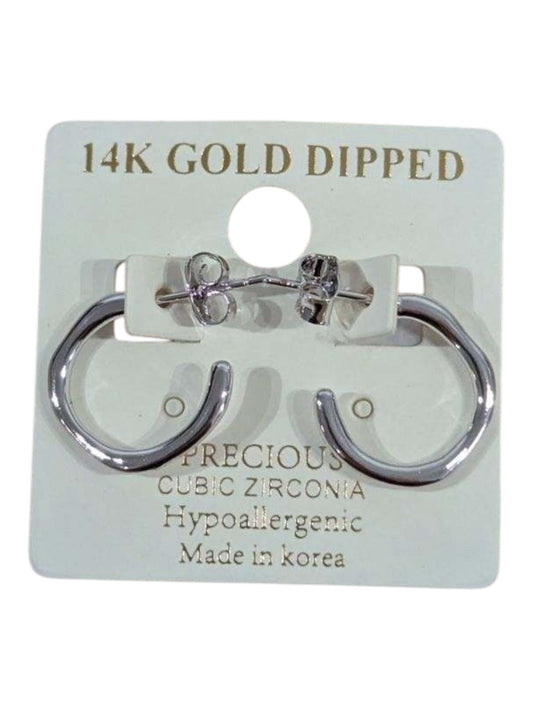 14K Gold Dipped Rhodium Earrings