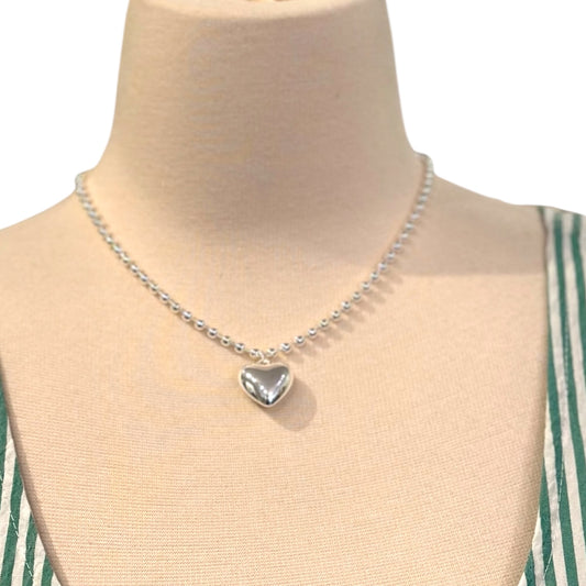 18K Gold Chain Heart Necklace