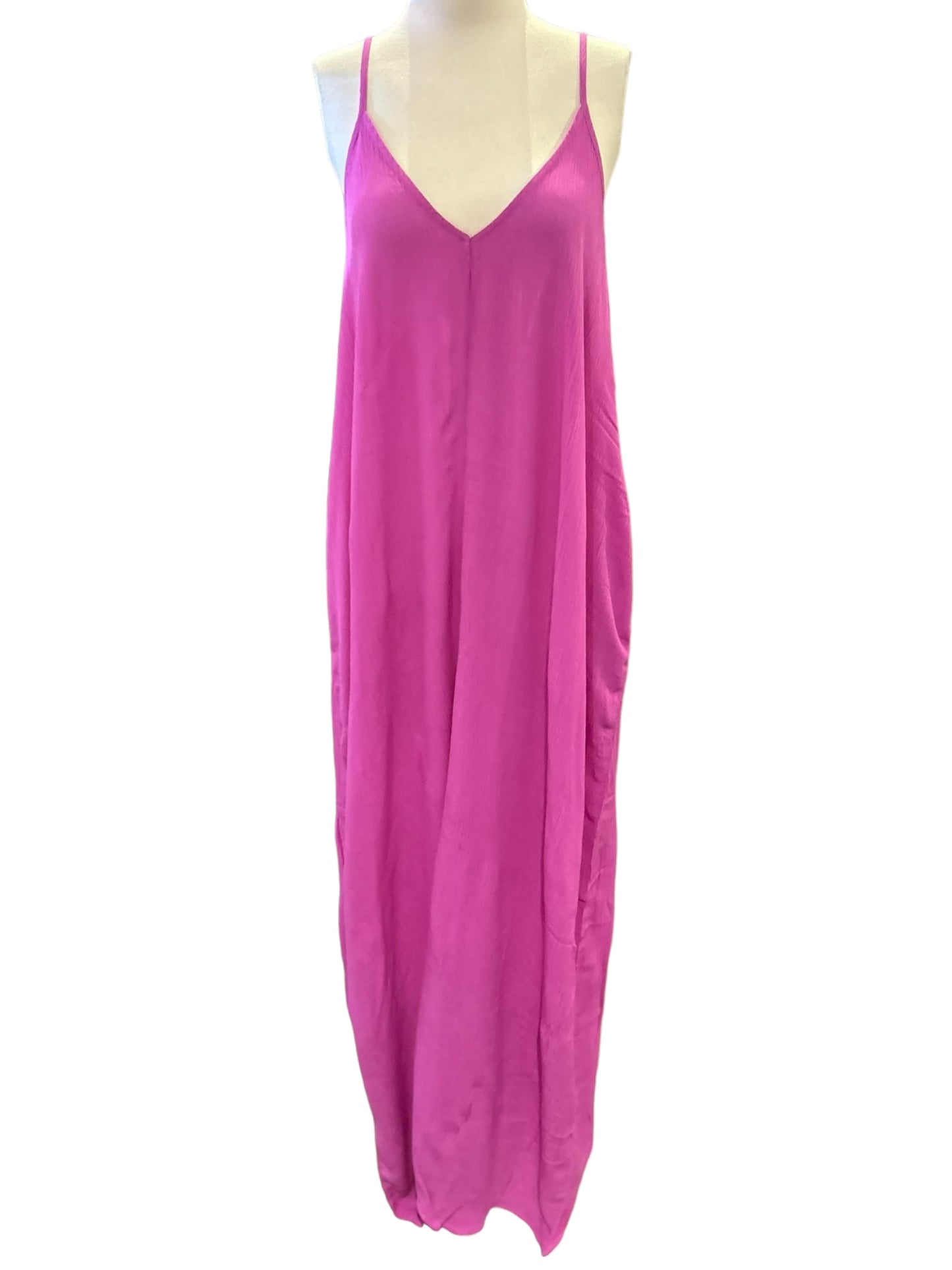 Lovestitch Crinkled Gauze V-Neck Maxi Dress