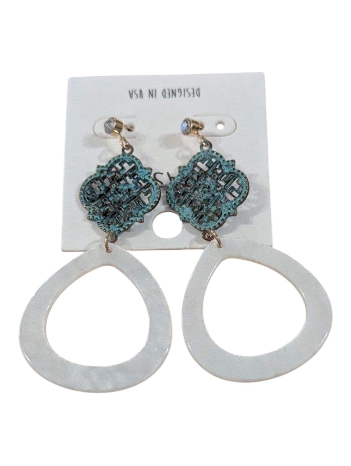 Oasis Iron & Shell Earrings