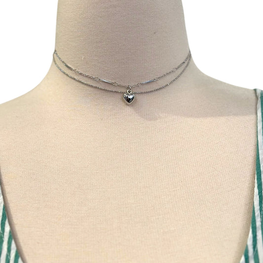 Sodajo Heart Double Choker Necklace