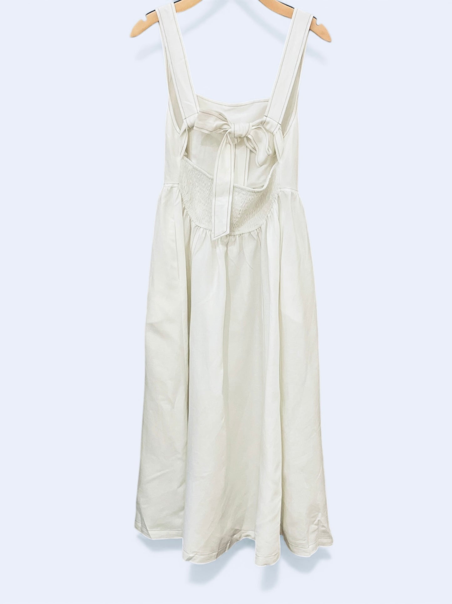 Linen Contrast Stitch Dress