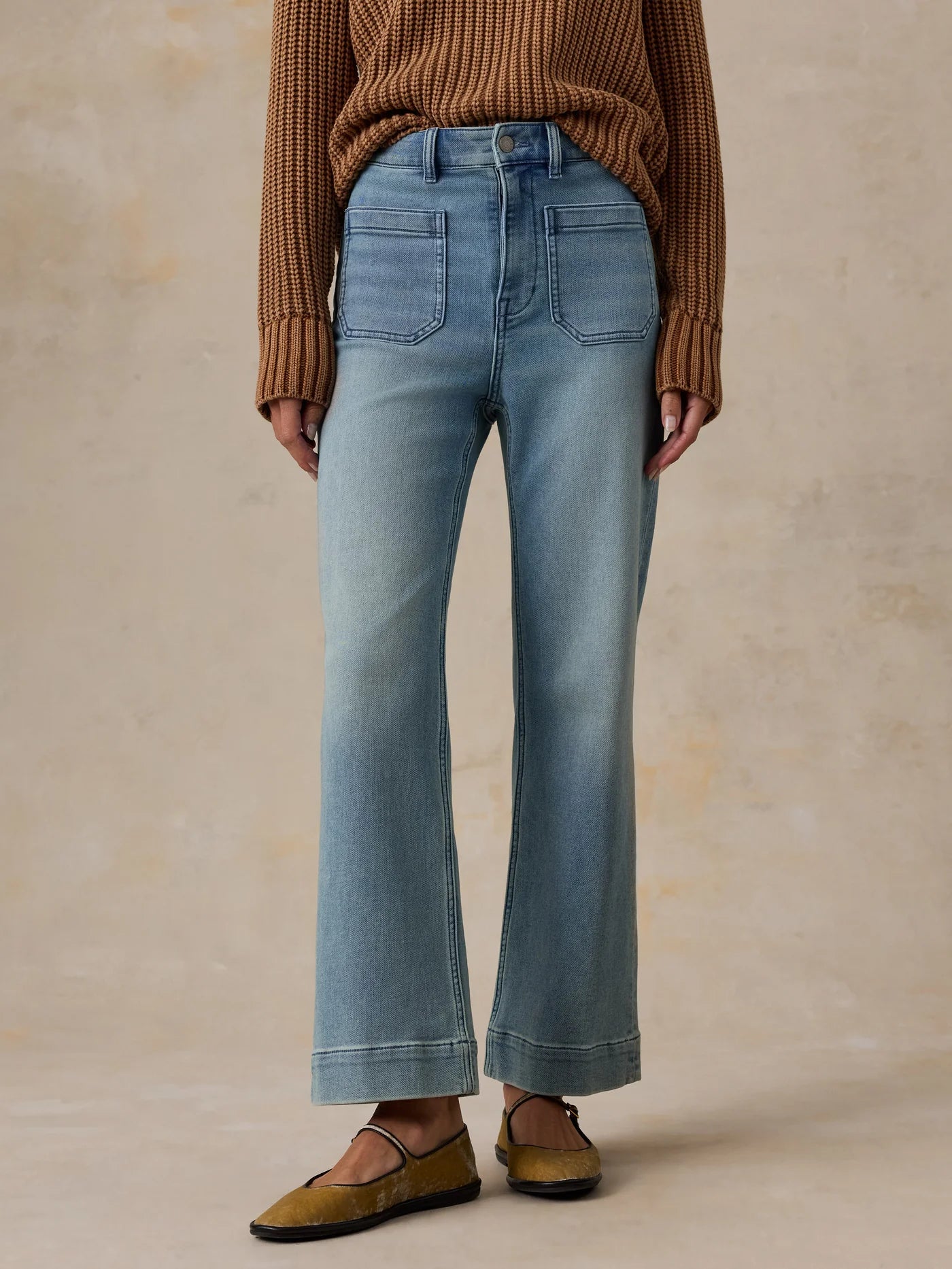 Faherty Stretch Terry Patch Pocket Ankle Pant