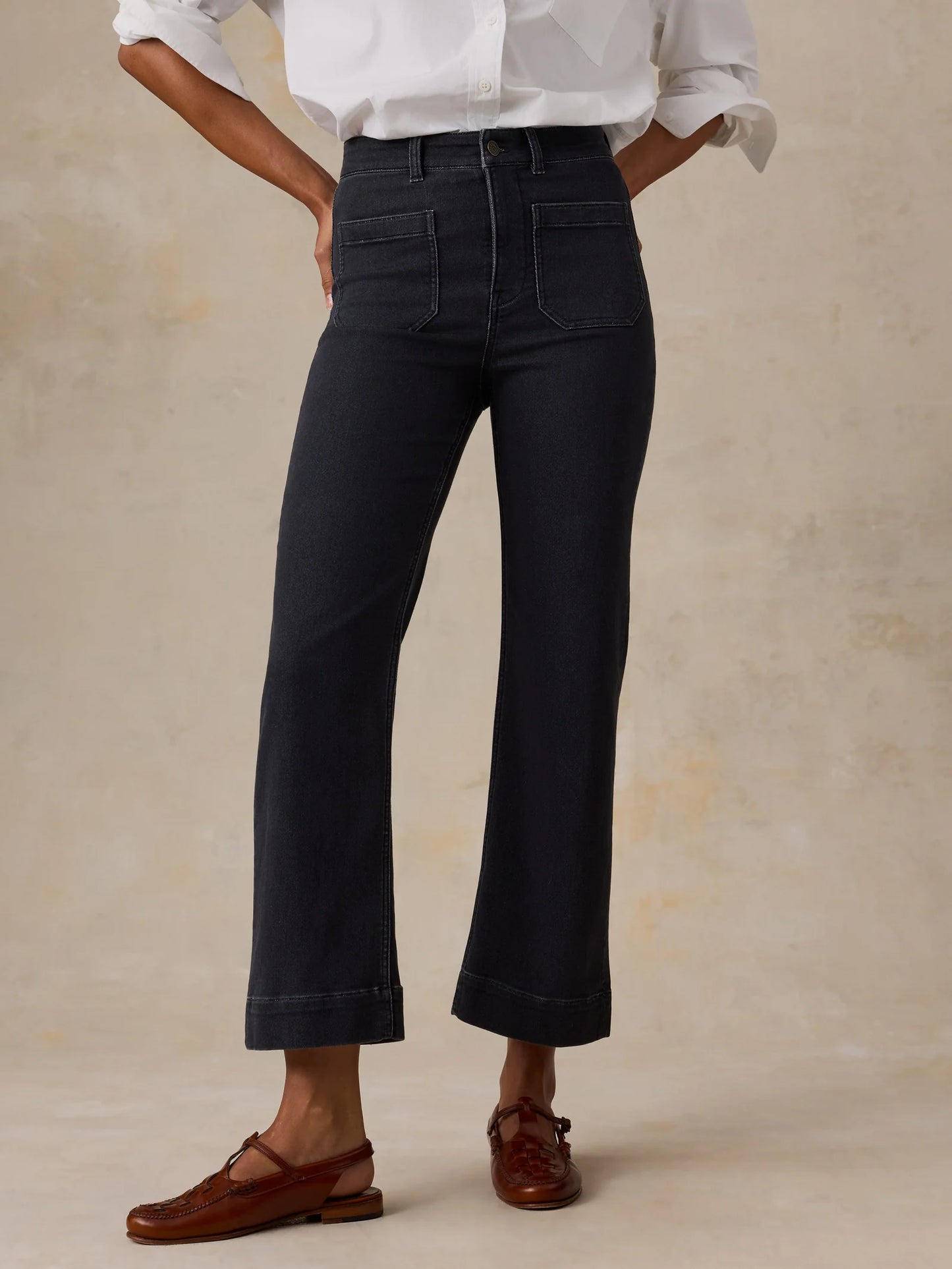 Faherty Stretch Terry Patch Pocket Ankle Pant