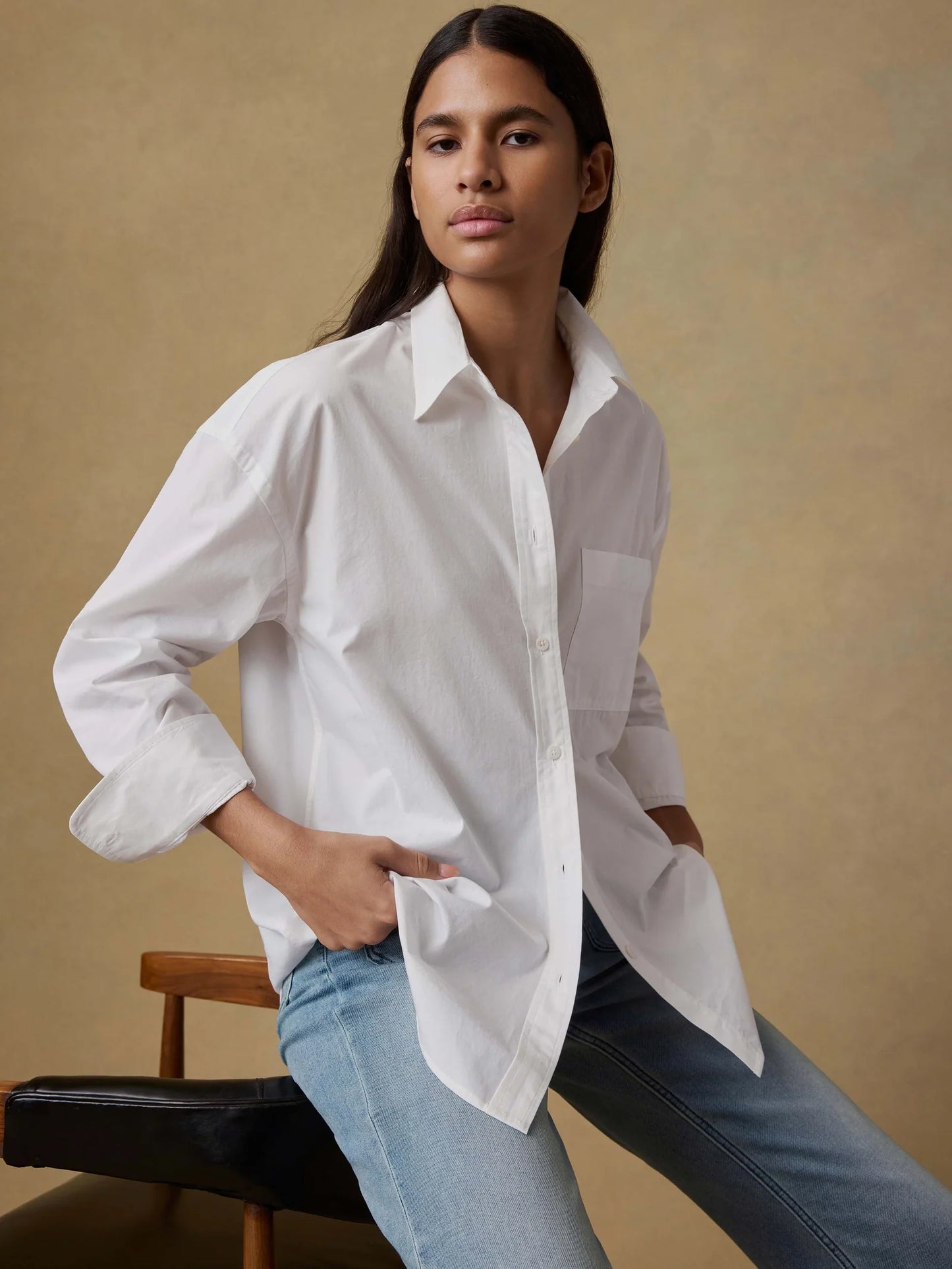 Faherty Coastal Poplin Relaxed Shirt