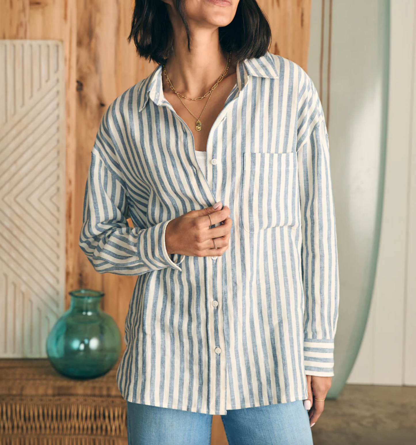 Faherty Laguna Linen Relaxed Shirt