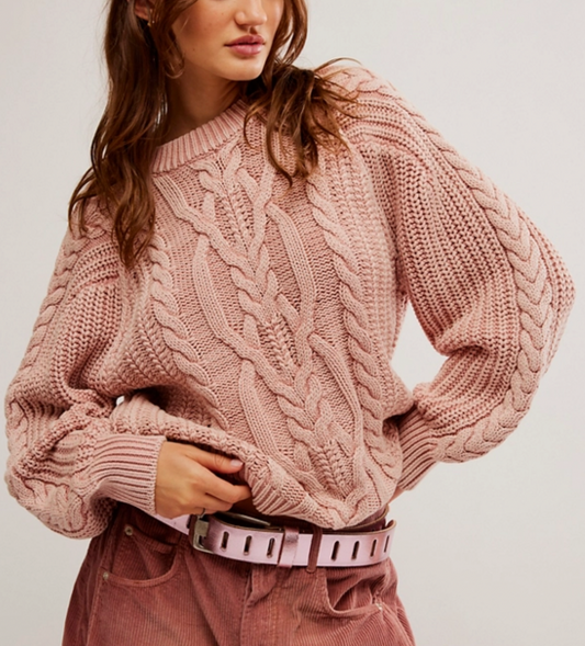 Free People Frankie Cable Sweater