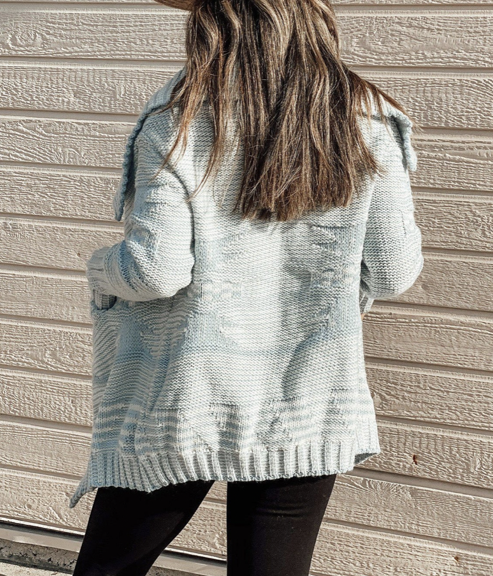 Lovestitch Wide Collar Cardigan