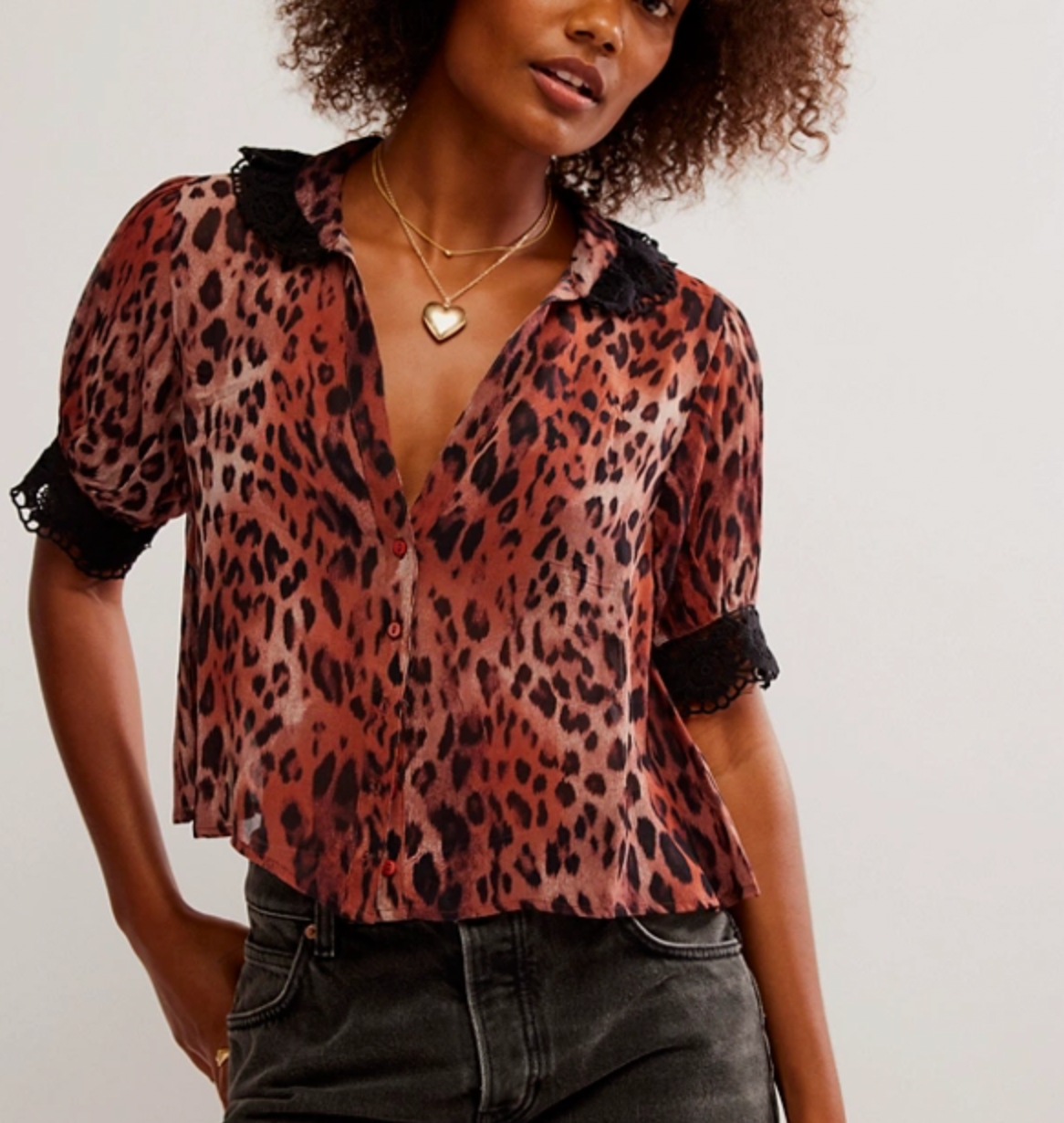 Free People My Love Blouse Printed