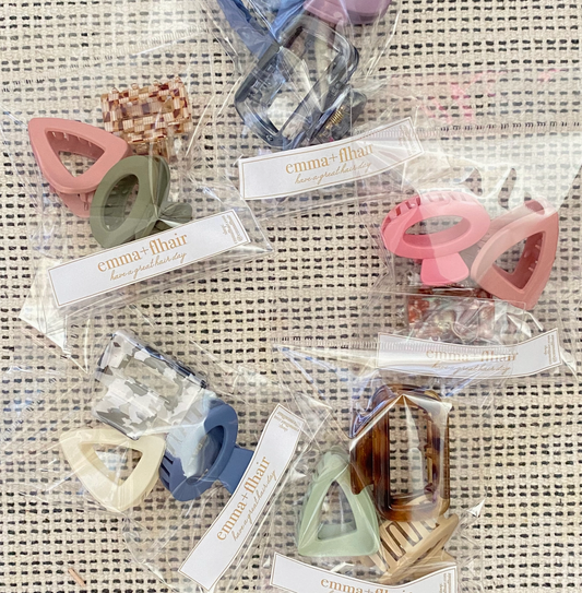 Assorted Pack of 3 Mini Clips