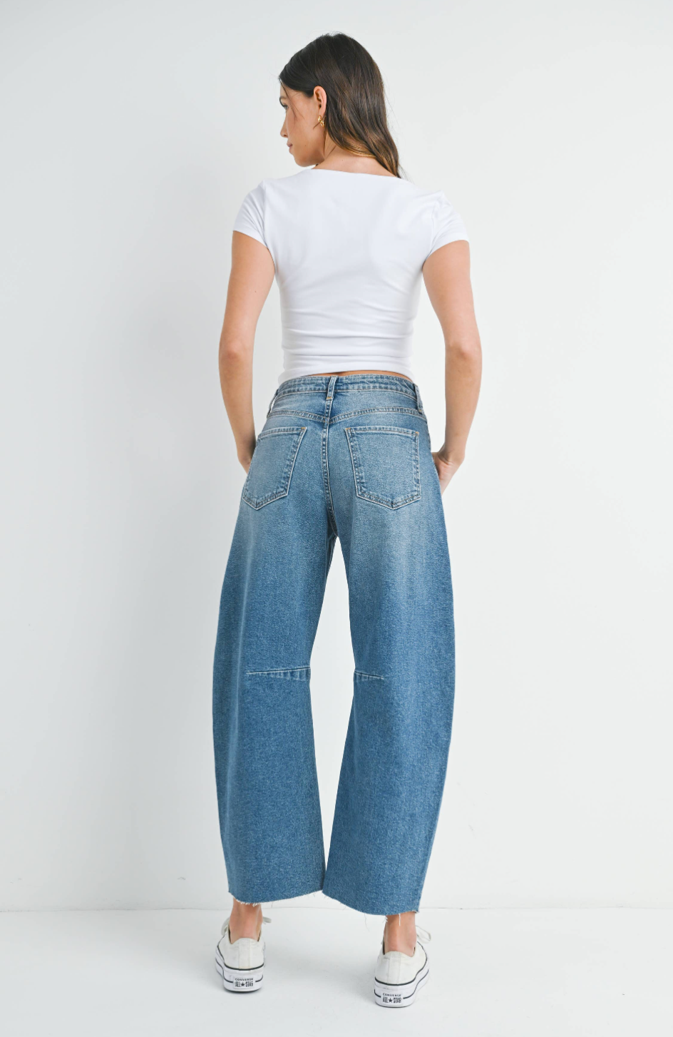 Just Black Denim Barrel Jean w/ Seams