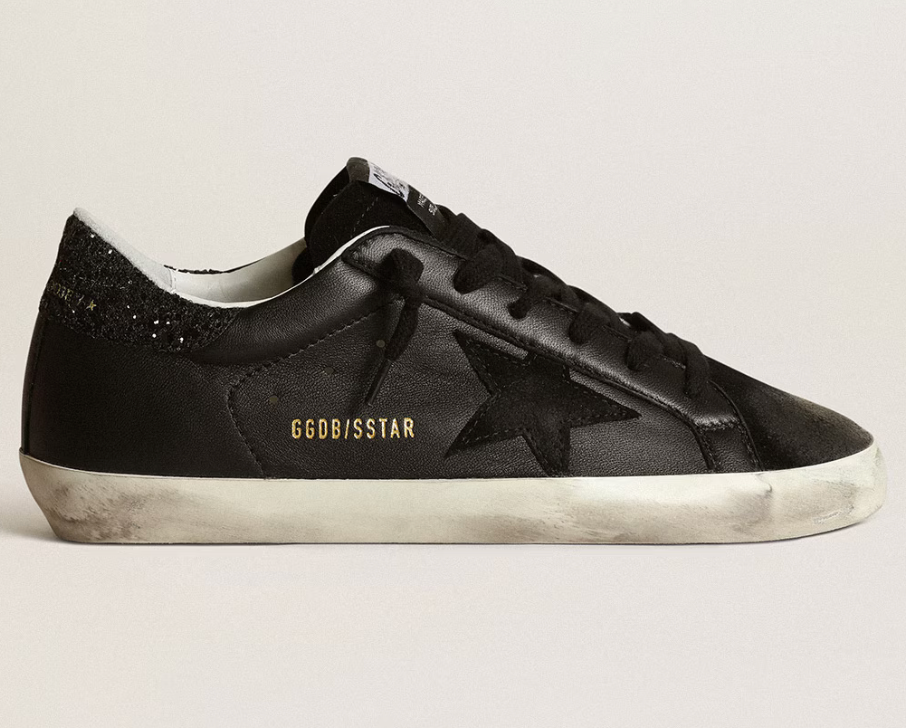 Golden Goose Super-Star Sneaker Suede Star Glitter