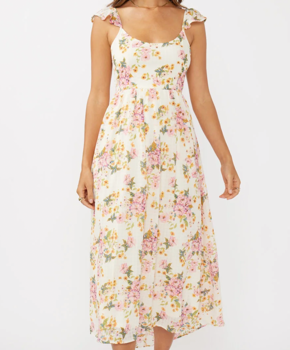 Lovestitch Floral Flutter sleeve dress