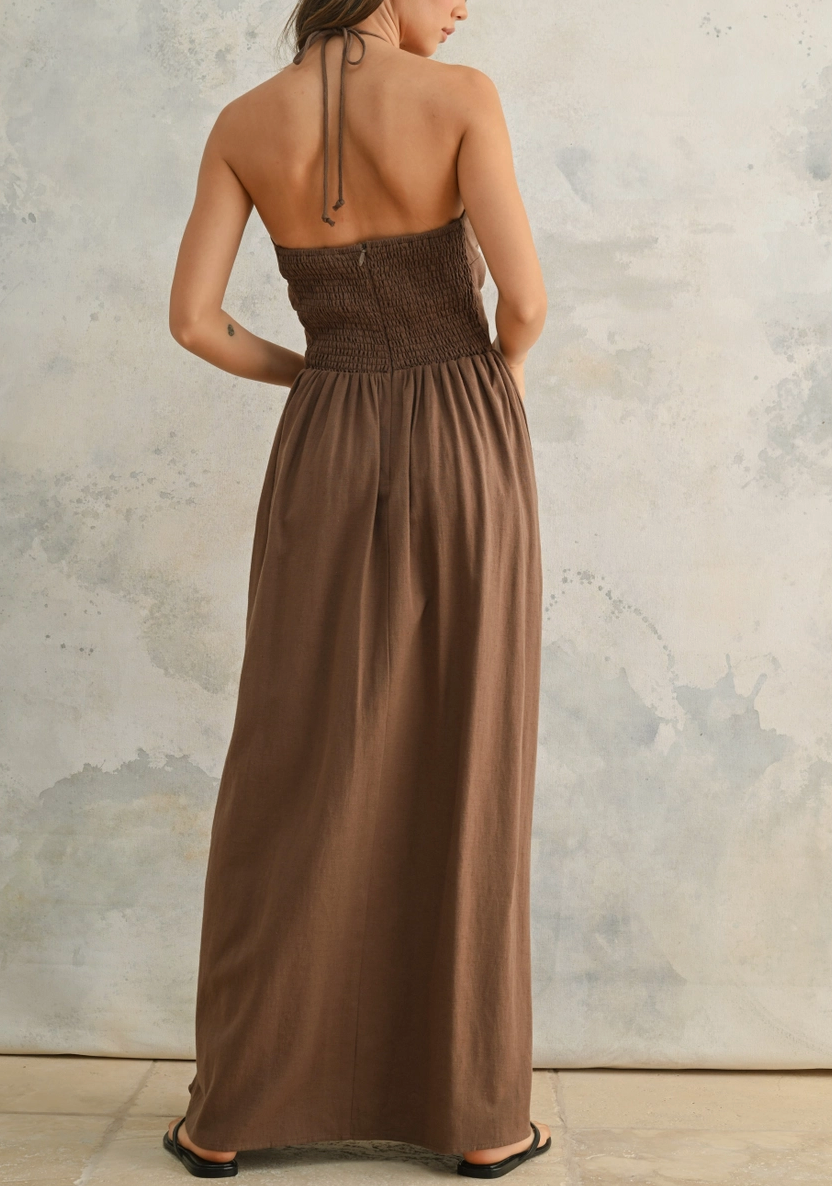 Miou Muse Knotted Halter Dress