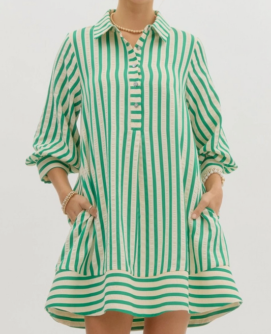 Style USA Striped Seersucker Dress
