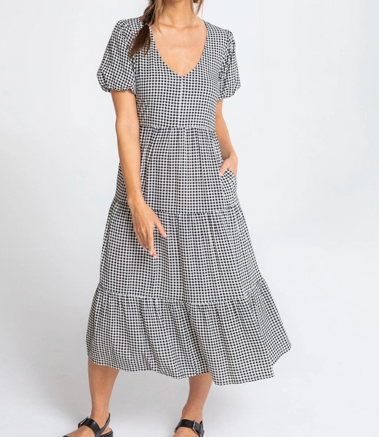 Lovestitch Gingham Puff Sleeve dress