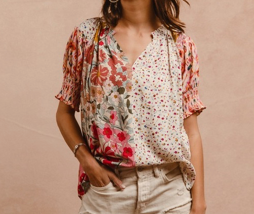 Ive Mix and Match Peasant Top