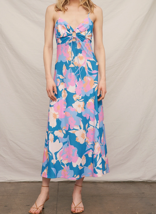 En Creme Tropical Midi Dress