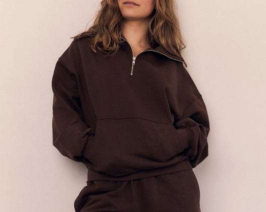 Soft Terry 1/2 Zip Fleece Sweatshirt