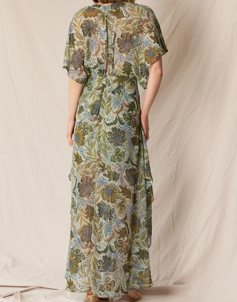 En Creme Printed Maxi Dress