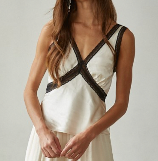 by Together My Darling Contrast Lace Top