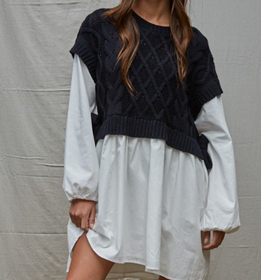 by Together Aven Sweater Twofer Dress