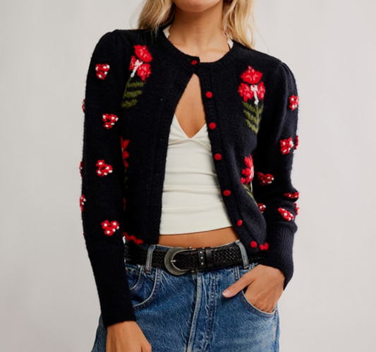 Free People Nonna Knit Cardi