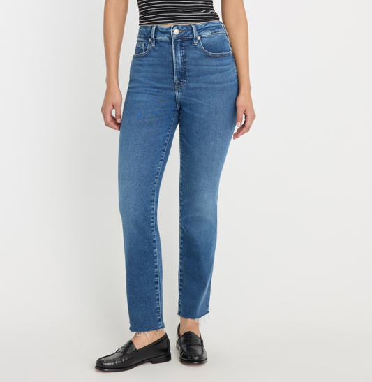 Good American Soft Tech Good Legs Straight Jeans