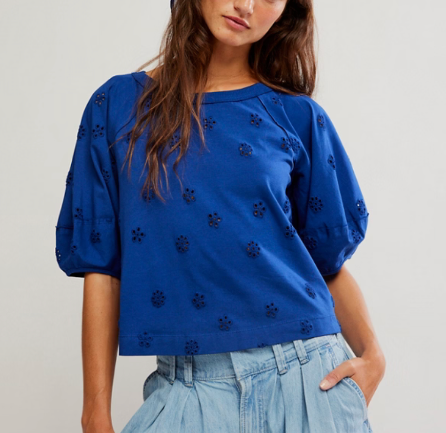 Free People Jessie Eyelet Tee
