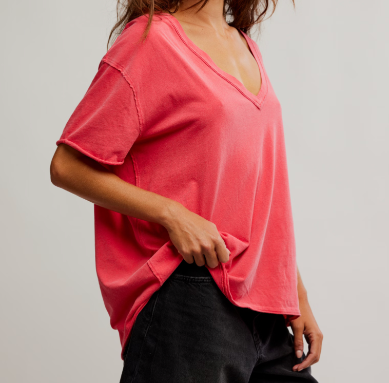 Free People Nina Tee V-neck