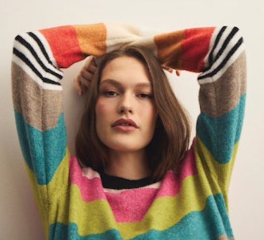 Michael Stars Irene Stripe Crew Neck Pullover